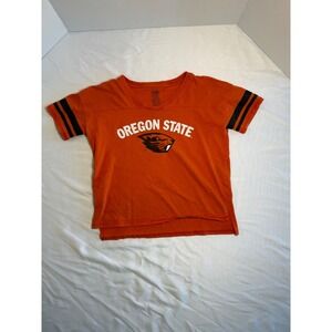 Oregon State Beavers T-Shirt Kids National Collegian Orange Black Top Size Med